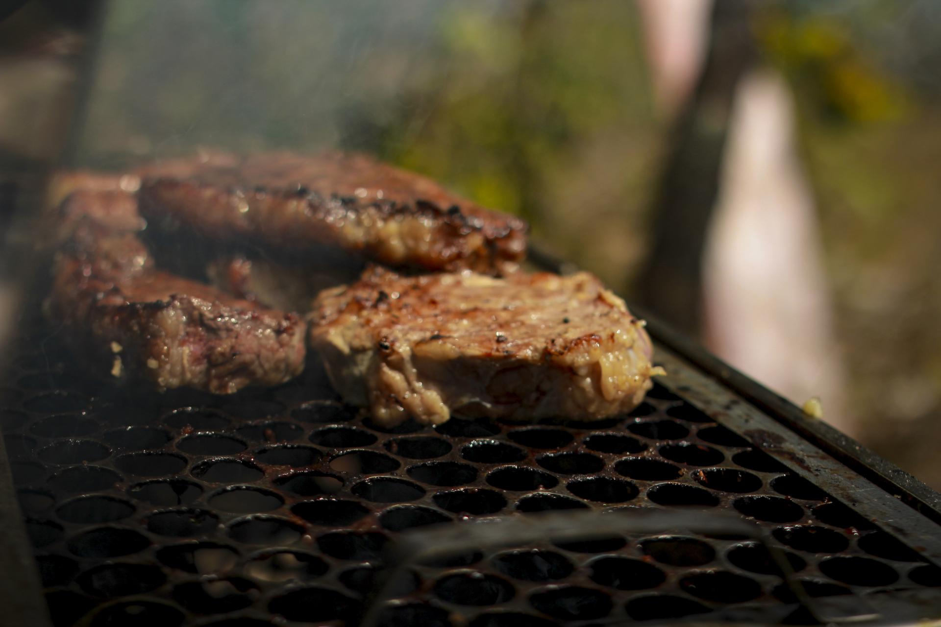 Typical Brazilian churrasco with delicious meat